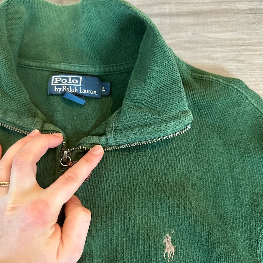 Men’s Large quarter zip Ralph Lauren Polo